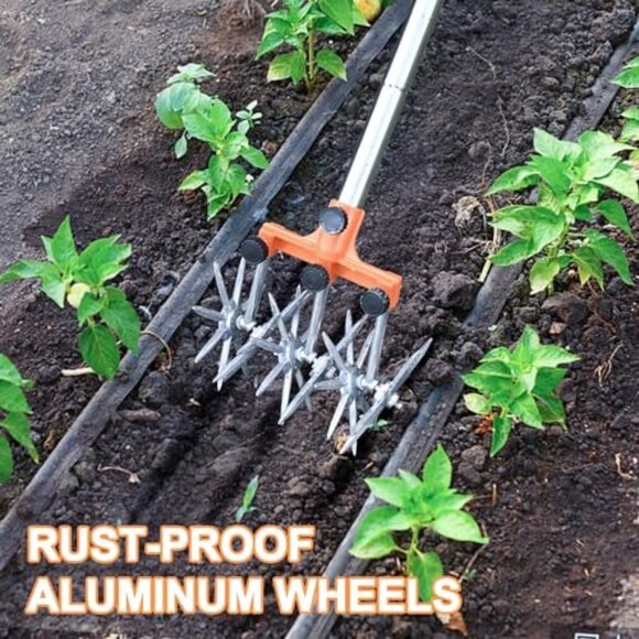 BARAYSTUS Rotary Cultivator Garden Hand Tiller Adjustable Stainless Steel Poles - Picture 3 of 6